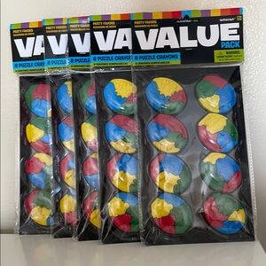 Amscan Multicolor Puzzle Crayons Value Packs
